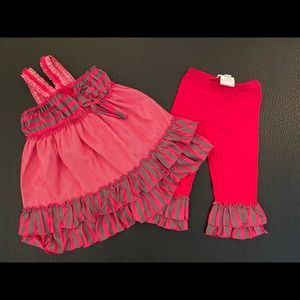 Isobella & Chloe Outfit SET Pants Shirt 2T